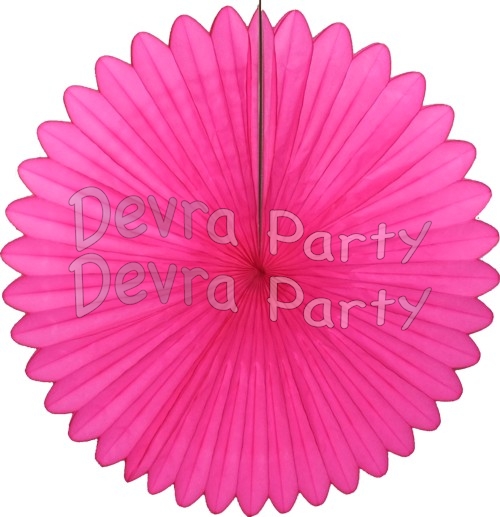 27 Inch Cerise Tissue Paper Deluxe Fan (12 pcs) - Click Image to Close