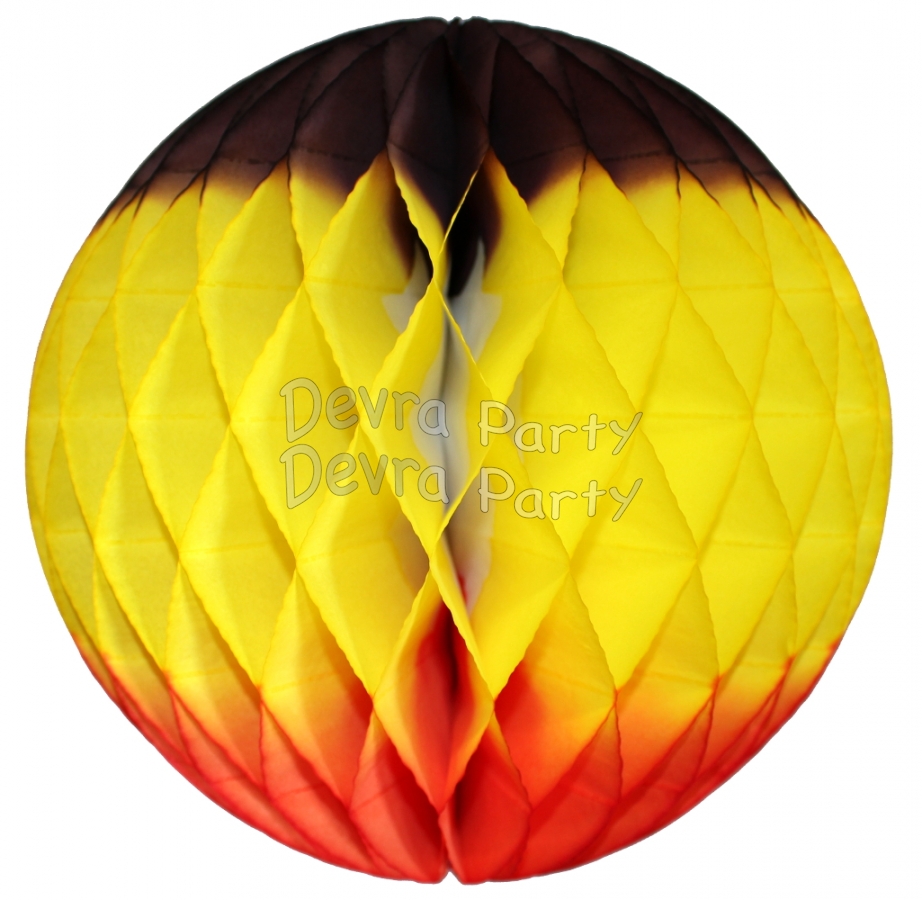 Fall Themed Honeycomb Ball Decorations (12 Pieces) - Click Image to Close