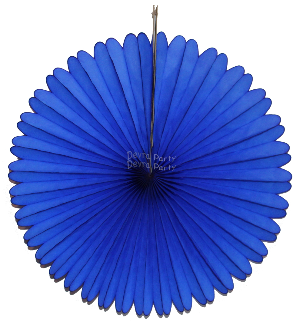 (image for) 13 Inch Fan Dark Blue Decorations (12 PCS)