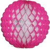 (image for) 8 Inch Puff Ball Cerise and White (12 pcs)