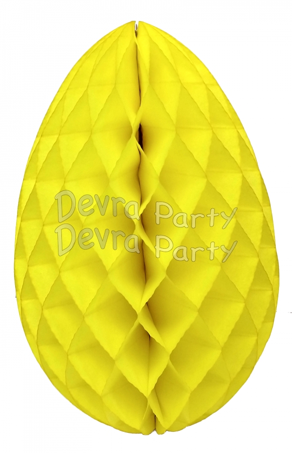 Yellow Honeycomb Easter Egg 18 Inch (6 pcs) - Click Image to Close