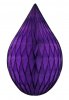 5 Inch Purple Rain Drop Ornament Decoration (12 pcs)