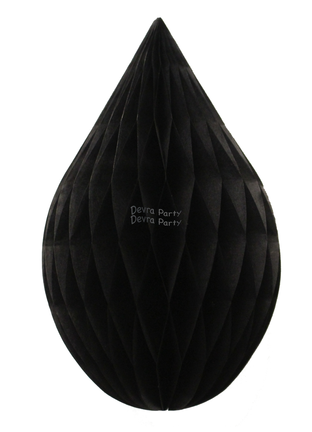 (image for) 5 Inch Black Rain Drop Ornament Decoration (12 pcs)