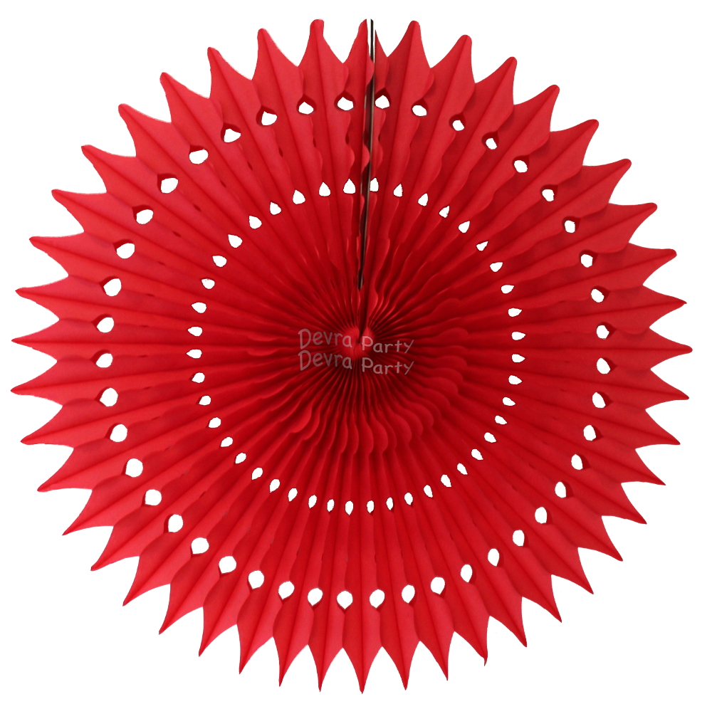(image for) 21 Inch Tissue Fan Red (12 pcs)