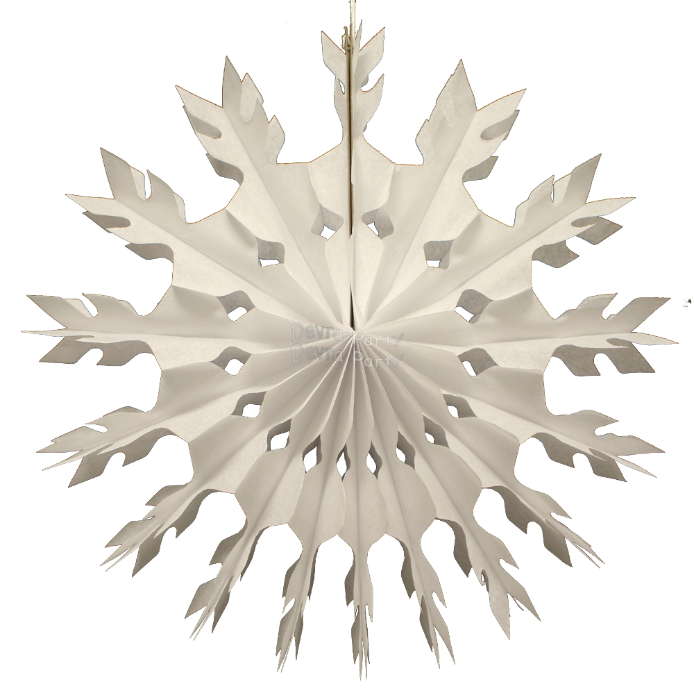 (image for) 15 Inch White Tissue Paper Snowflake Decoration (12 pcs)