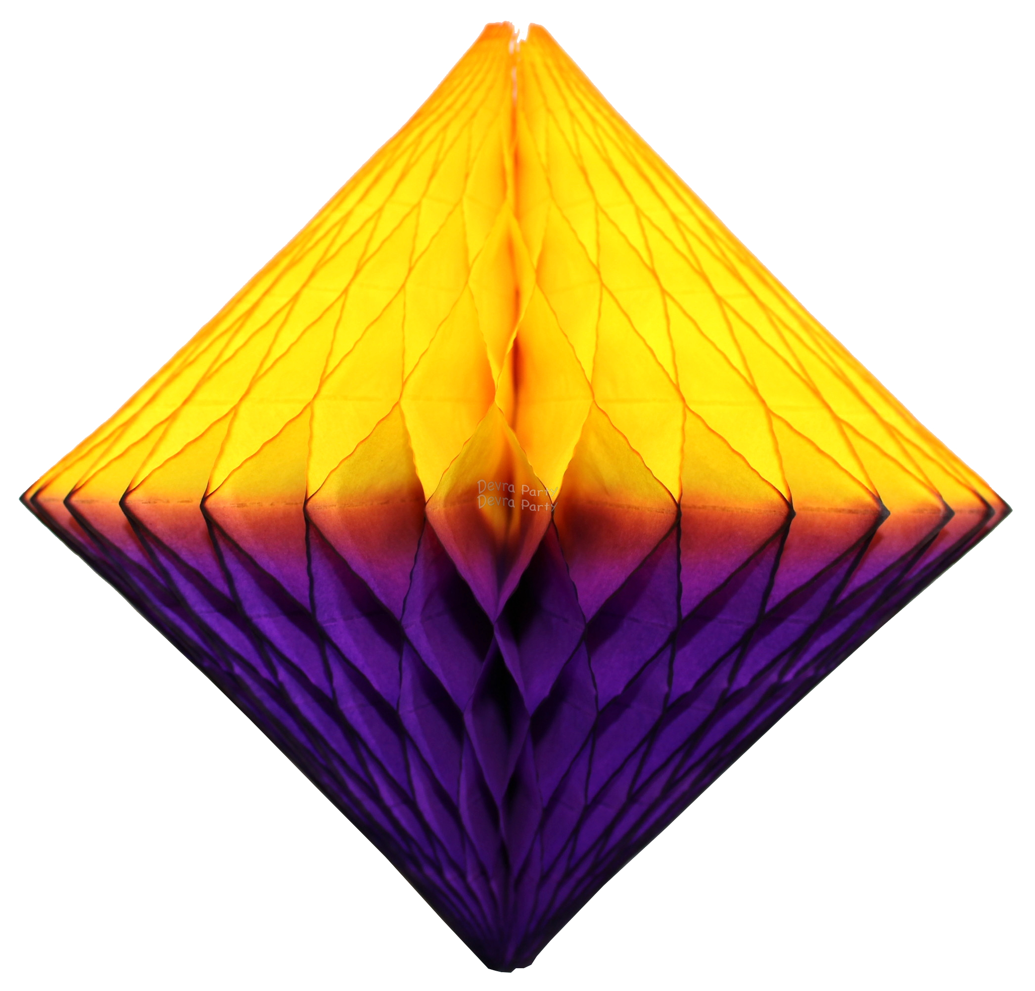 (image for) Purple & Gold Hanging Diamond Decoration (12 pcs)