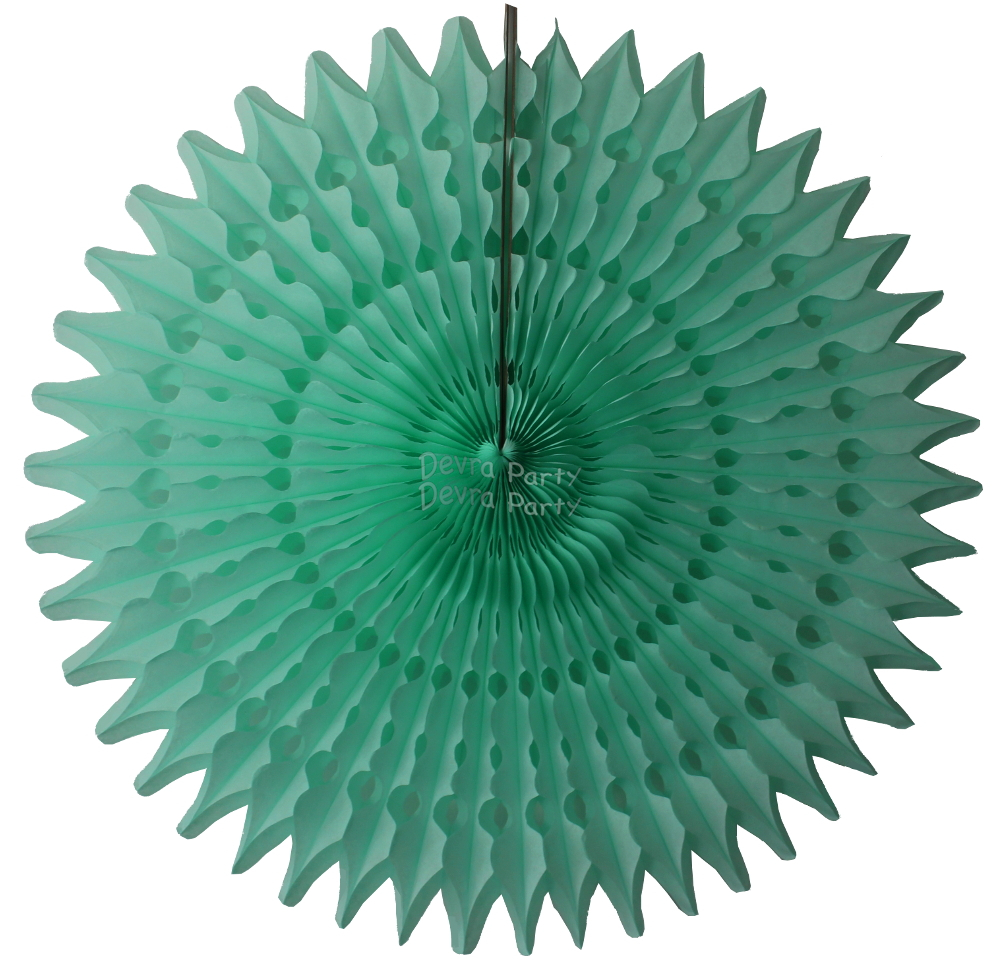 (image for) 21 Inch Tissue Fan Mint Green (12 pcs)