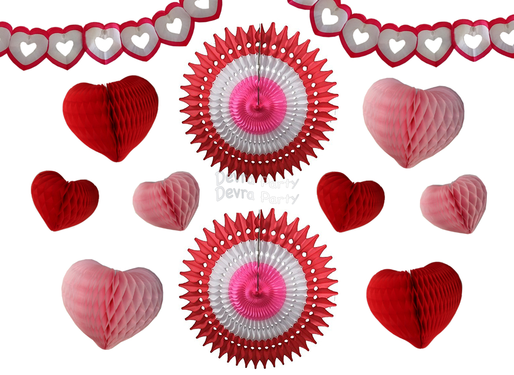 (image for) Valentine Day Decoration Kit, Small (12 Pieces)