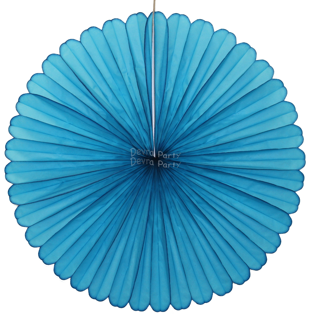 (image for) 27 Inch Deluxe Fan Turquoise (12 pcs)