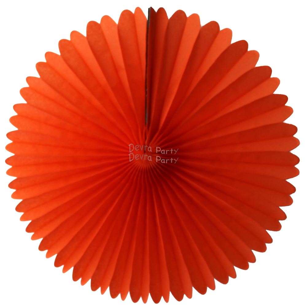 (image for) 13 Inch Fan Decorations Orange (12 PCS)