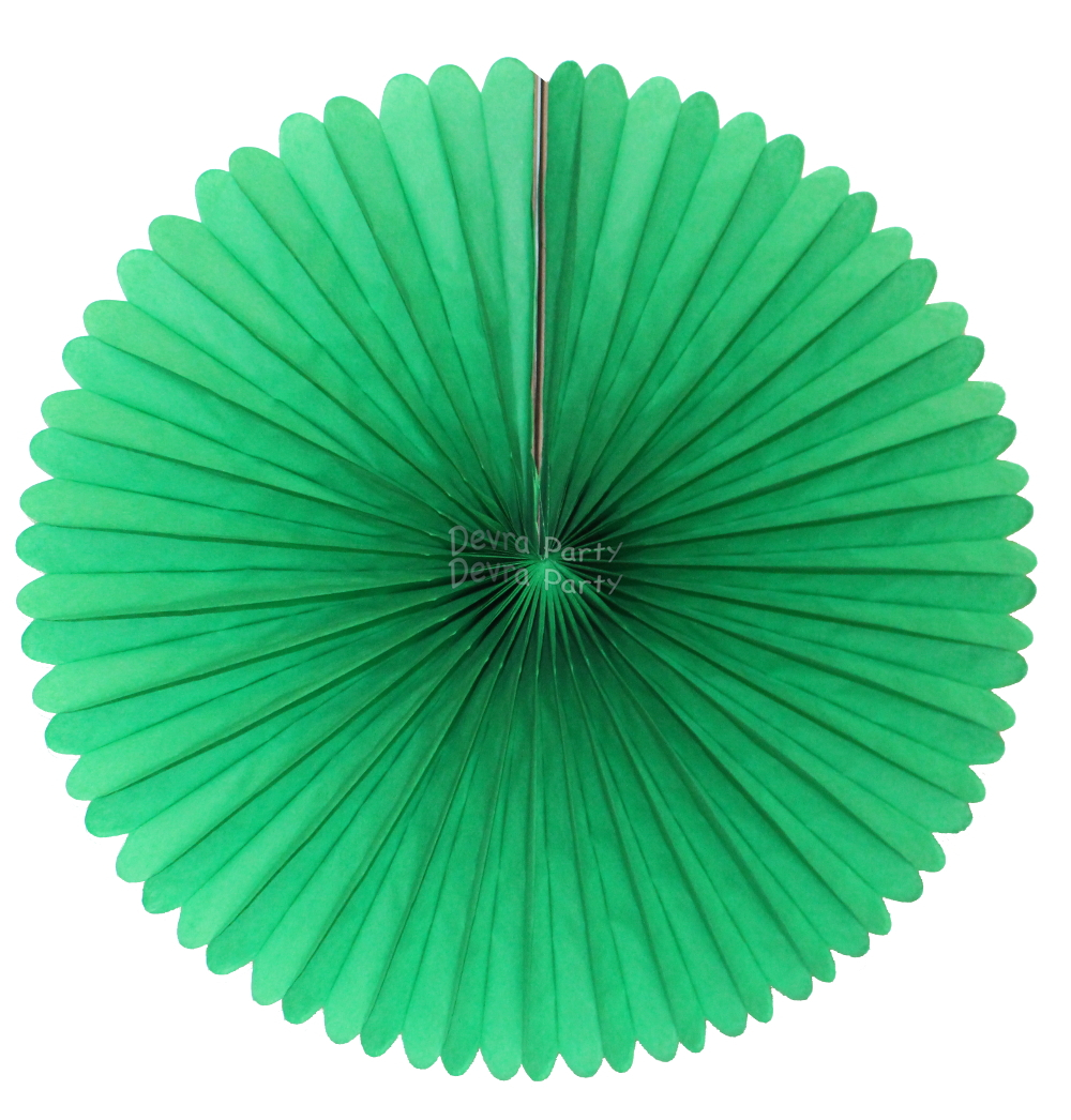 (image for) 13 Inch Fan Decorations Light Green (12 PCS)