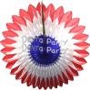 (image for) 20 Inch Tissue Paper Flower Fan Decoration Patriotic (12 pcs)