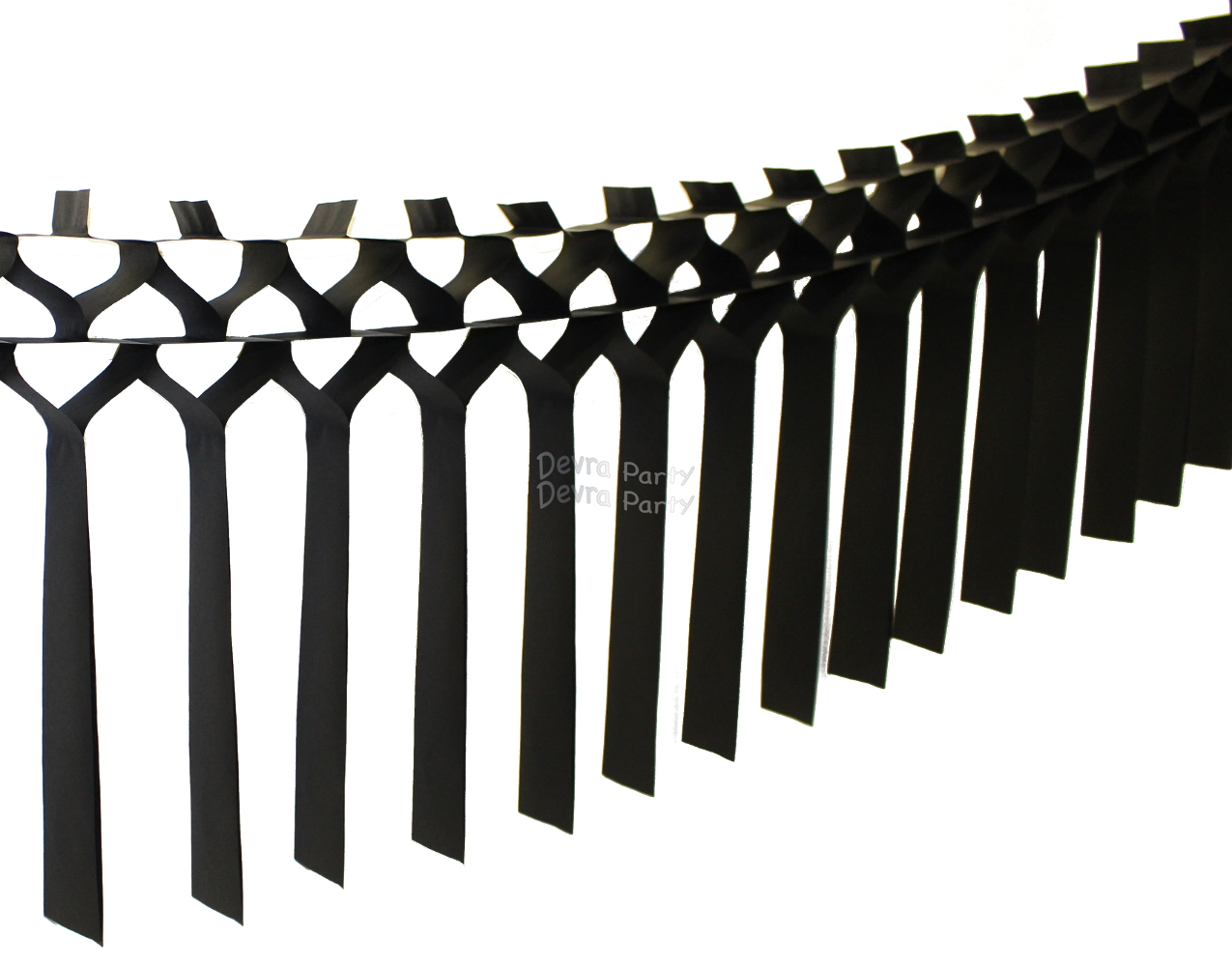 (image for) Black Streamer Garland Decoration (12 pcs)