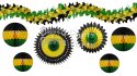 (image for) 7-piece Jamaican Honeycomb Decoration Set (Black/Yellow/Green)