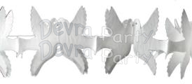 (image for) 12 Foot Tissue Paper Dove Garland (6 pcs)