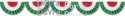 (image for) 10 Foot Tissue Paper Fan Garland (Bunting) Xmas (12 pcs)