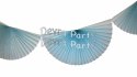 (image for) Light Blue 10 Foot Bunting Fan Garland (12 pcs)