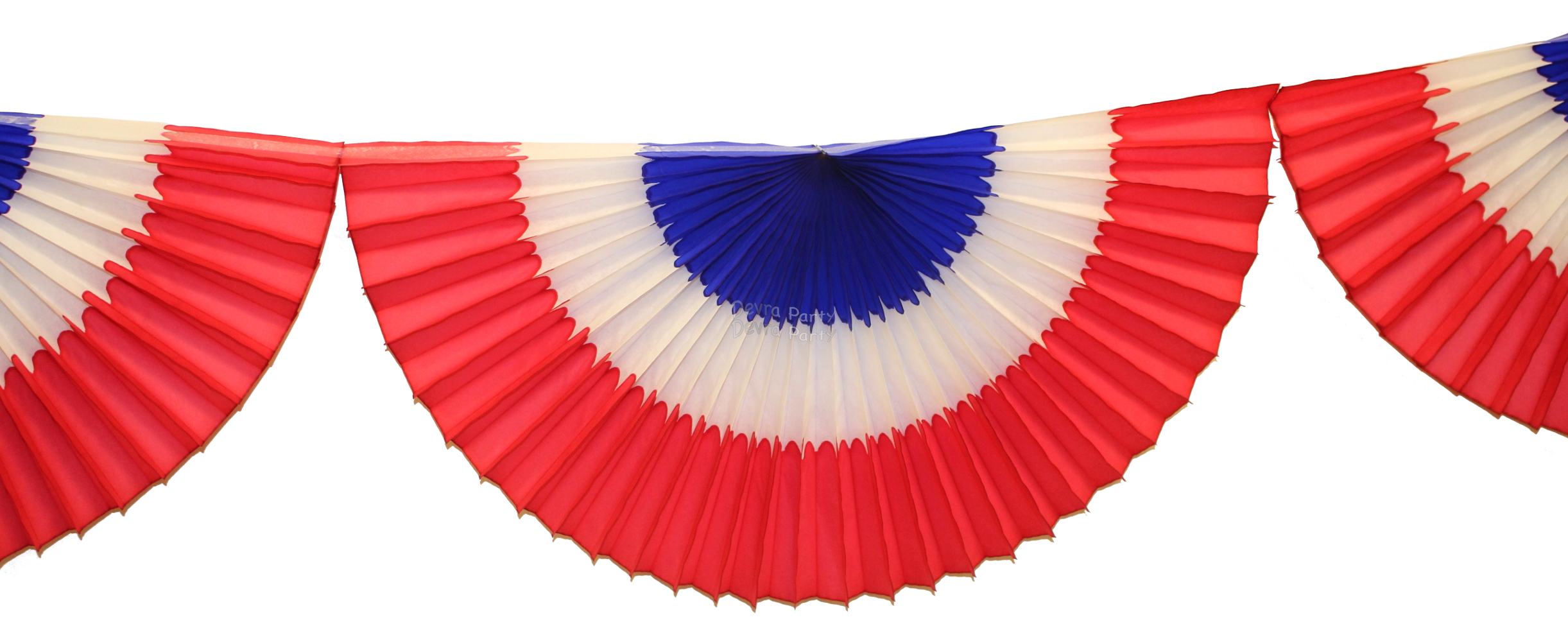 (image for) 10 Foot Honeycomb Bunting Fan Garland Red/White/Blue (12 pcs)