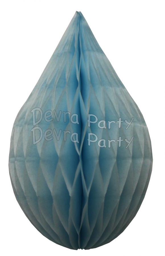 5 Inch Light Blue Rain Drop Ornament Decoration (12 pcs) - Click Image to Close