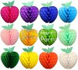 (image for) Honeycomb Apple Decoration, 7 Inch, All Colors (12 pcs)