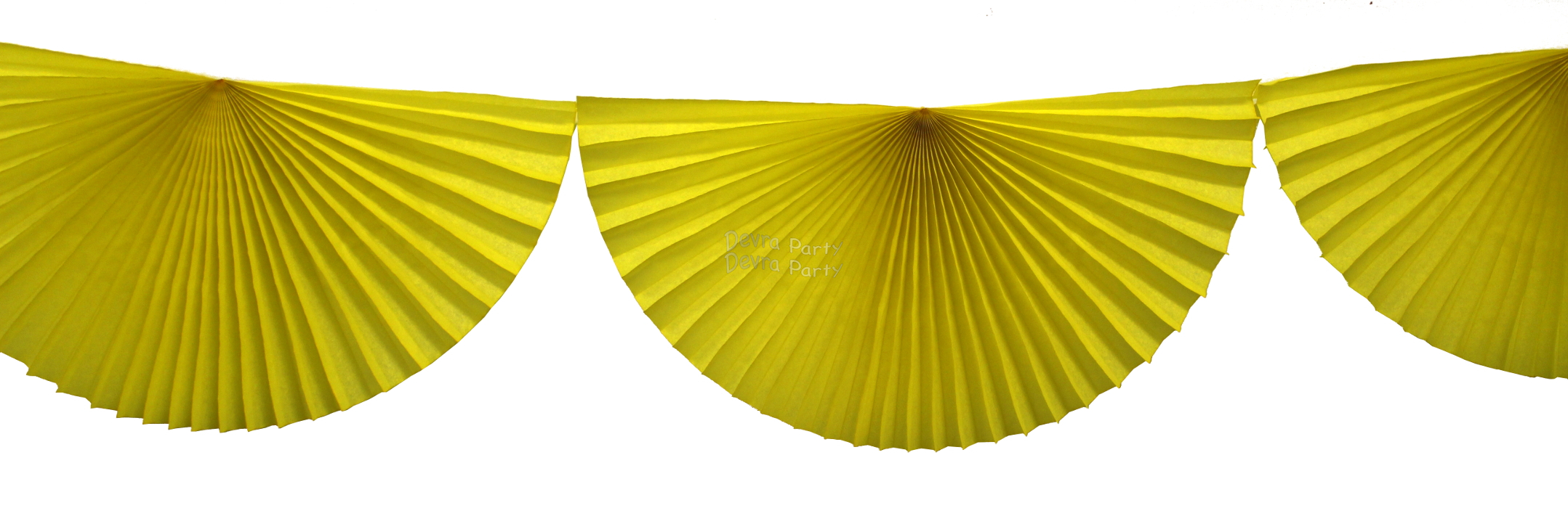 (image for) Yellow 10 Foot Bunting Fan Garland (12 pcs)