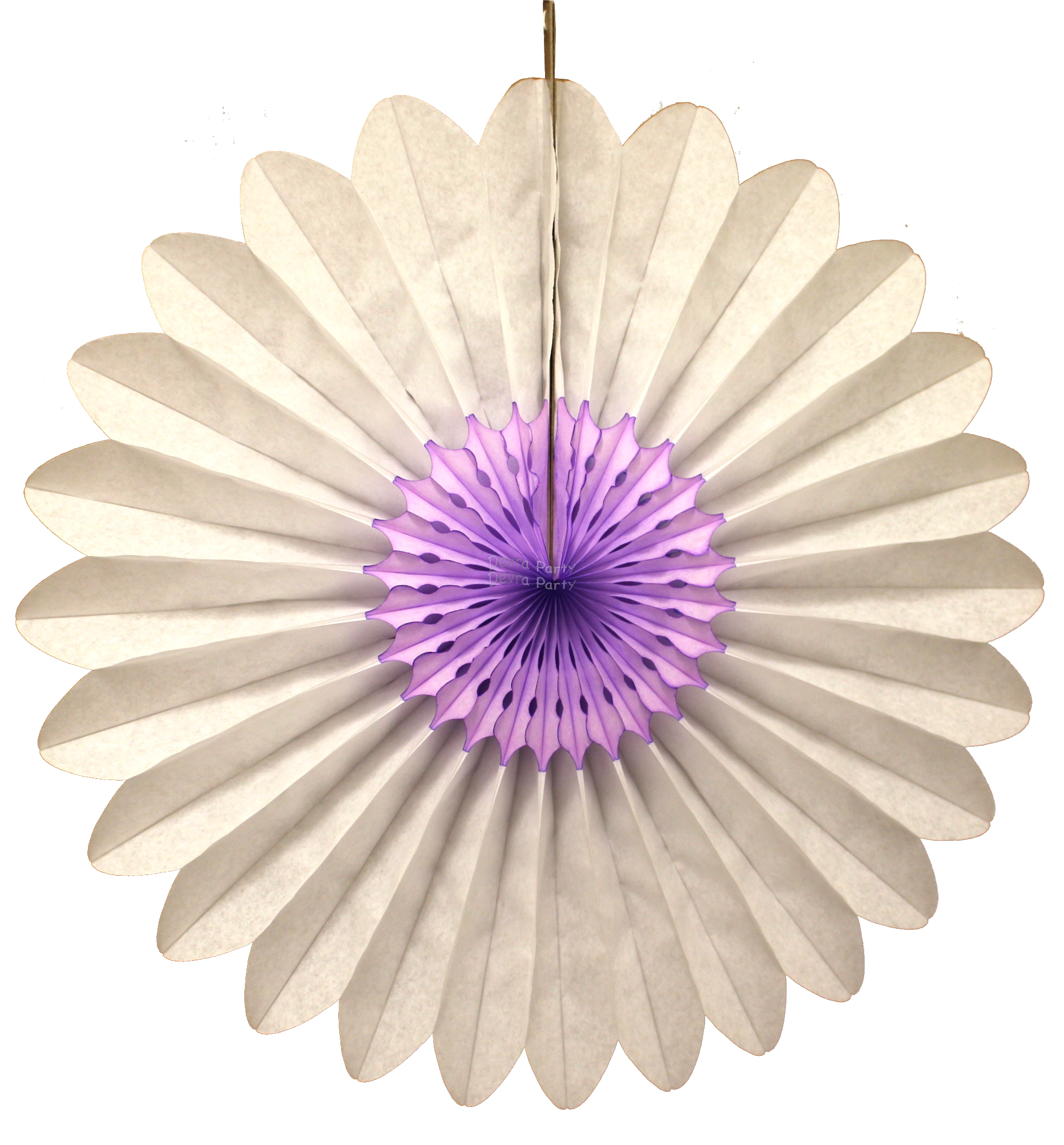 (image for) Lilac and White Fanburst Decoration (12 pcs)