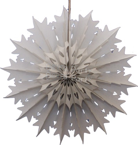 (image for) 19 Inch Tissue Paper Snowflake Gray (12 Pieces)