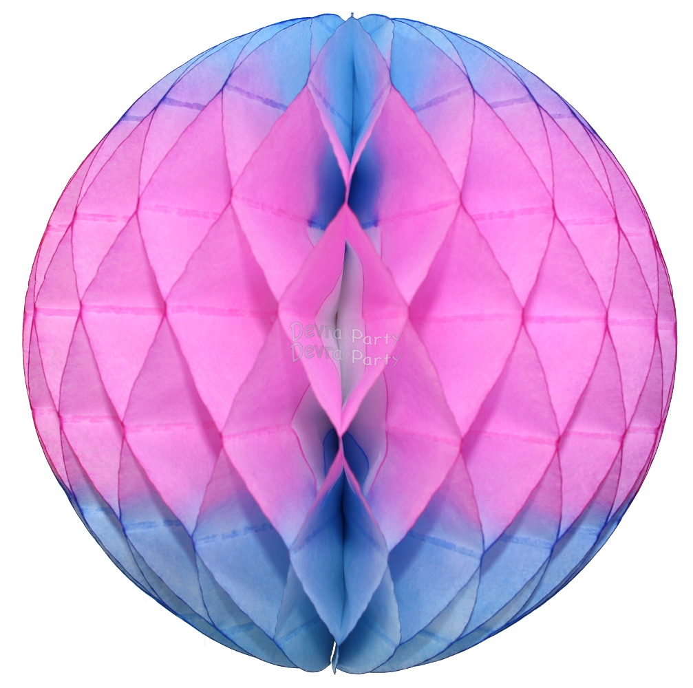 (image for) Blue/Pink Honeycomb Ball Decorations (12 pcs)