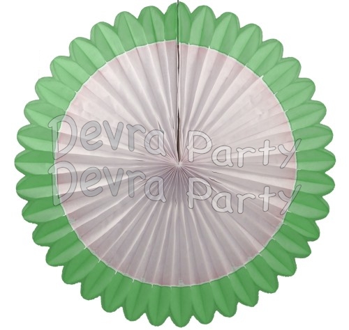 27 Inch Deluxe Fan Mint White (12 pcs) - Click Image to Close