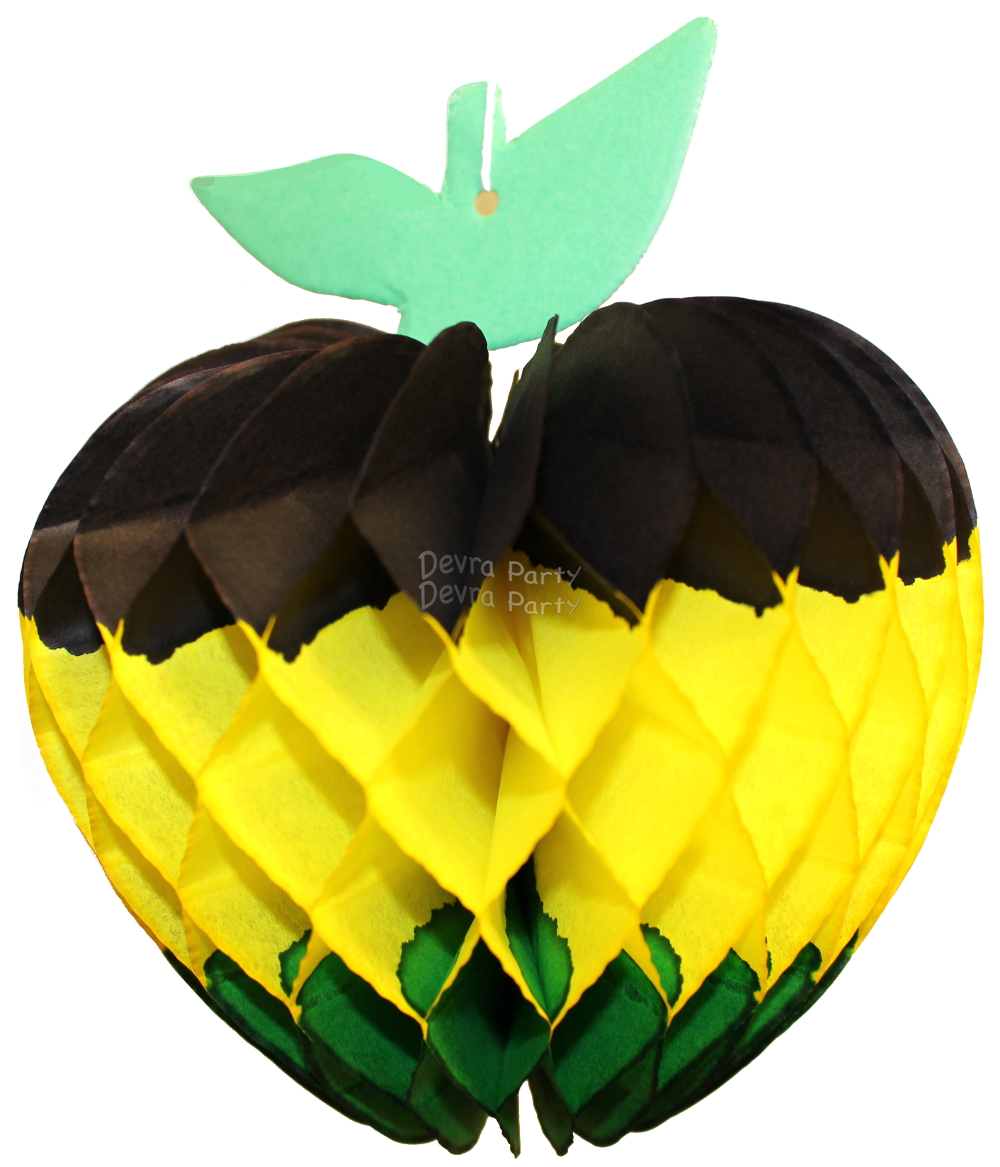 (image for) Jamaican Honeycomb Paper Apple Decoration, 7 Inch (12 pcs)