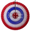 (image for) 16 Inch Tissue Paper Striped Fan Red White Blue (12 pcs)