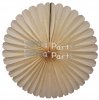 (image for) 27 Inch Classic and Vintage Ivory Tissue Deluxe Fan (12 pcs)