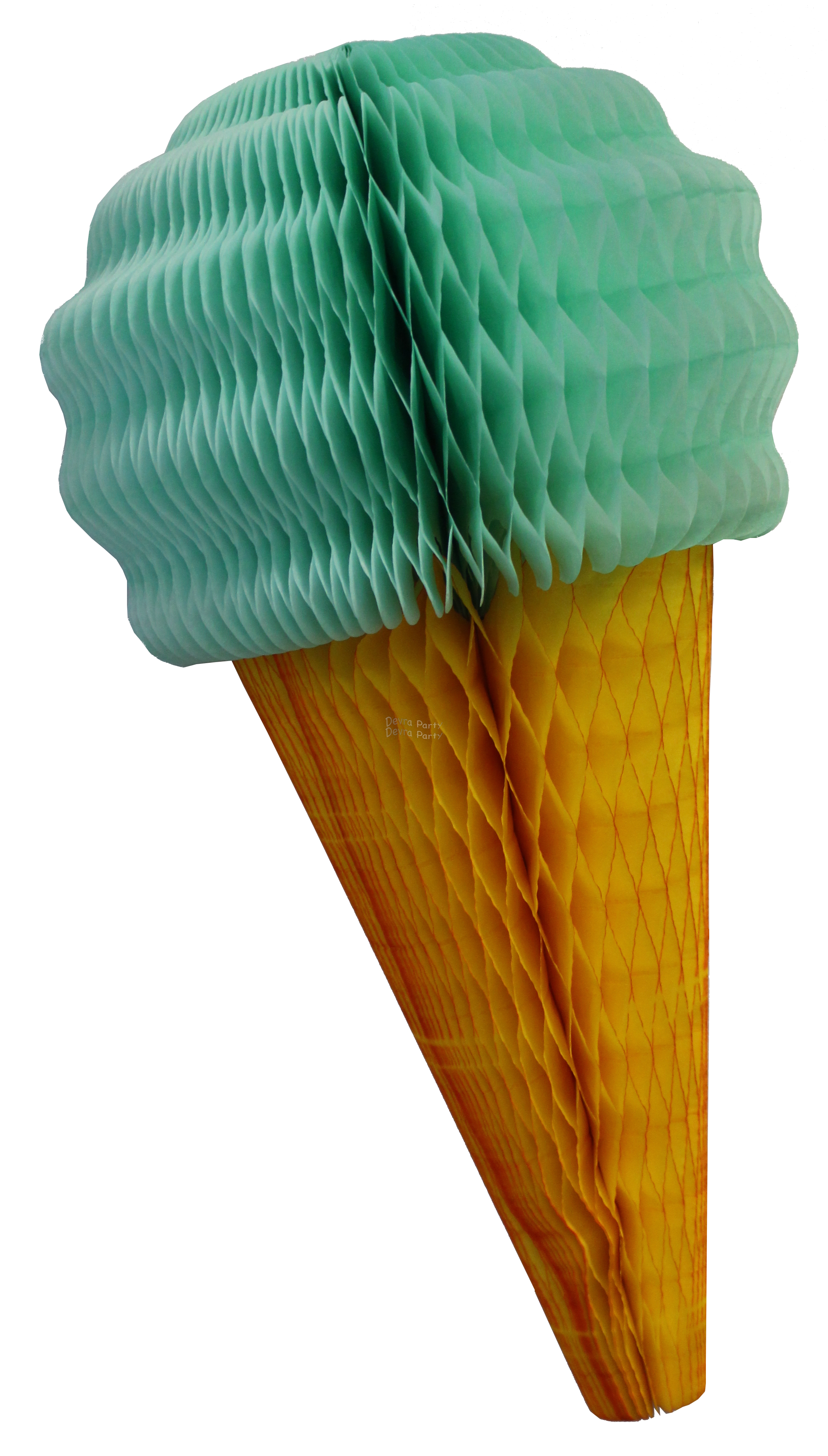 (image for) Mint Green 20 Inch Tissue Paper Ice Cream Cones (6 pieces)