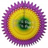 (image for) Mardi Gras Tissue Fan Decoration 21 Inch (12 pcs)