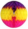 Purple Yellow Cerise Tissue Paper Ball (12 pcs)