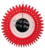 (image for) 21 Inch Tissue Fan Red White Black (12 pcs)