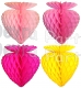 Honeycomb Tissue Strawberry, 10 Inch - Solid Colors (12 pcs)
