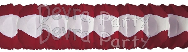 12 Foot Maroon Oval Garland (12 pcs) - Click Image to Close