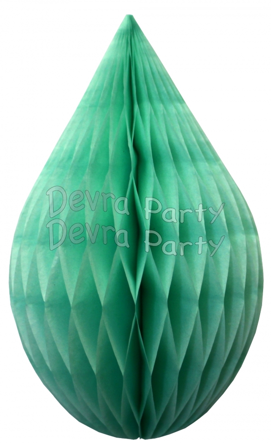 5 Inch Mint Green Rain Drop Ornament Decoration (12 pcs) - Click Image to Close