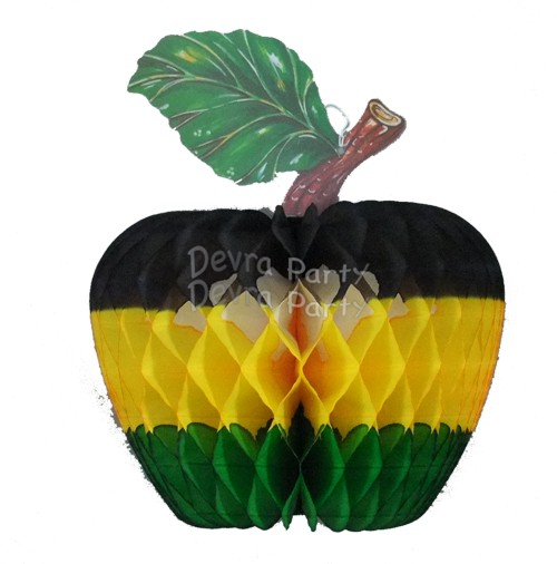 (image for) Jamaican Honeycomb Paper Apple Decoration, 14 inch (12 pcs)