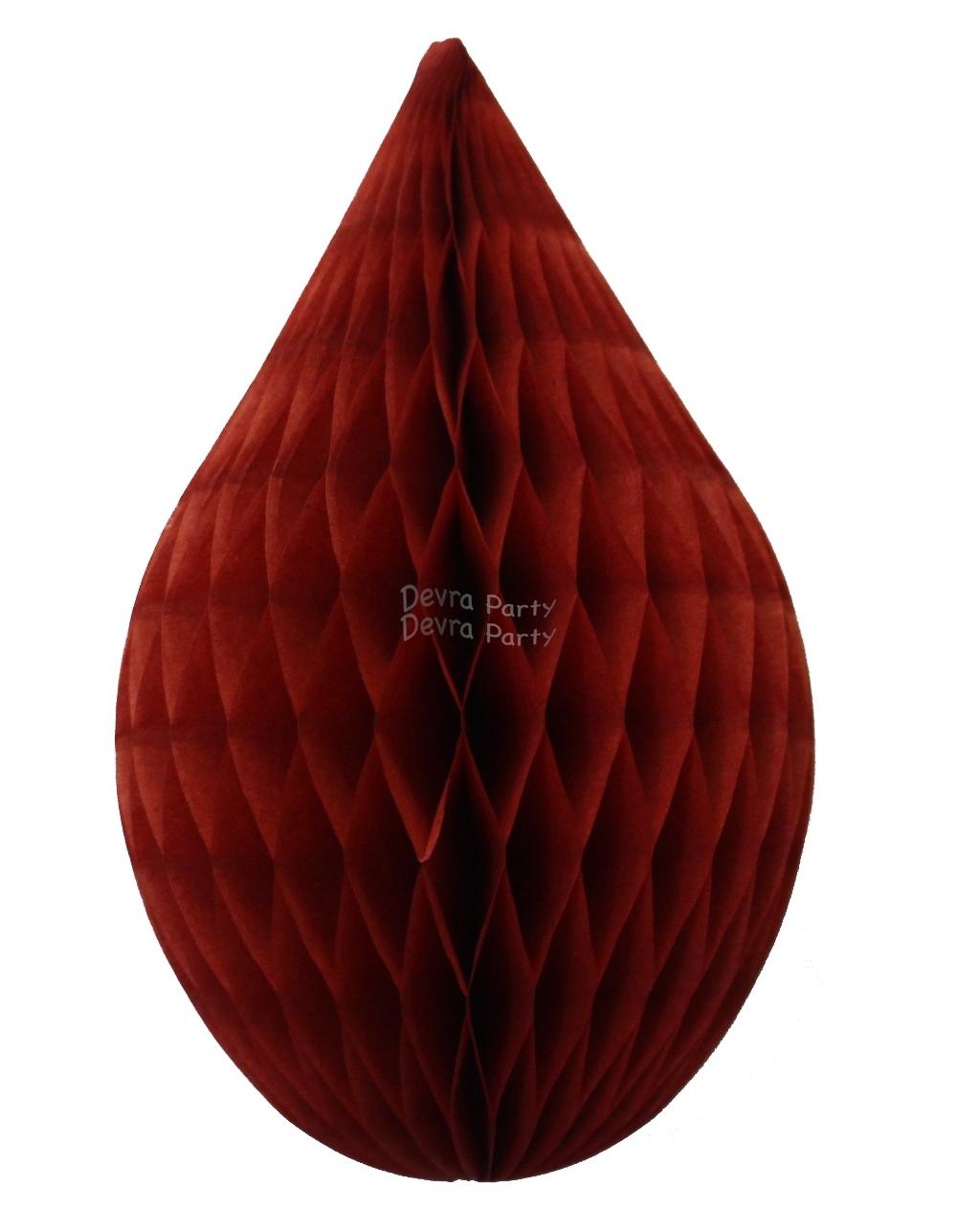 (image for) 5 Inch Burgundy Rain Drop Ornament Decoration (12 pcs)