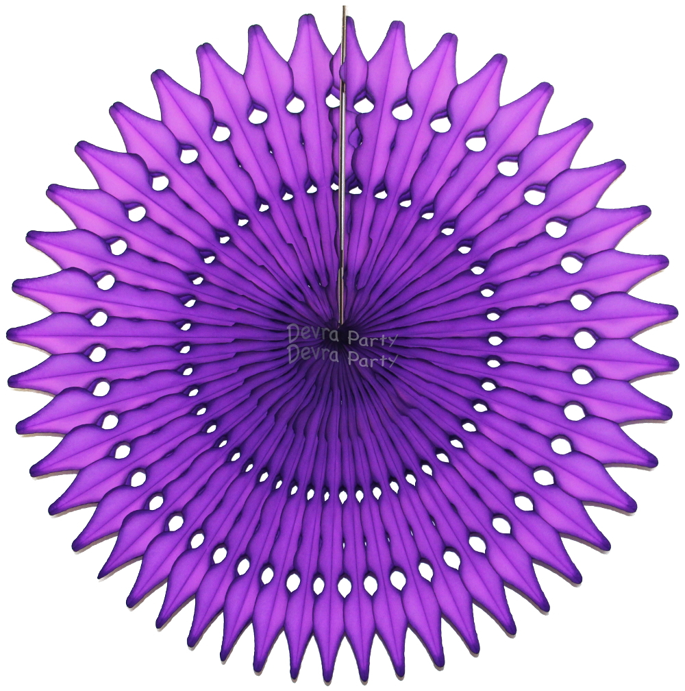 (image for) 21 Inch Tissue Fan Purple (12 pcs)