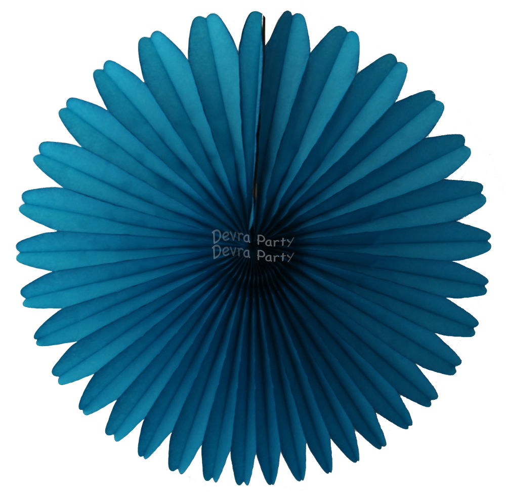 (image for) 13 Inch Fan Turquoise Decorations (12 PCS)