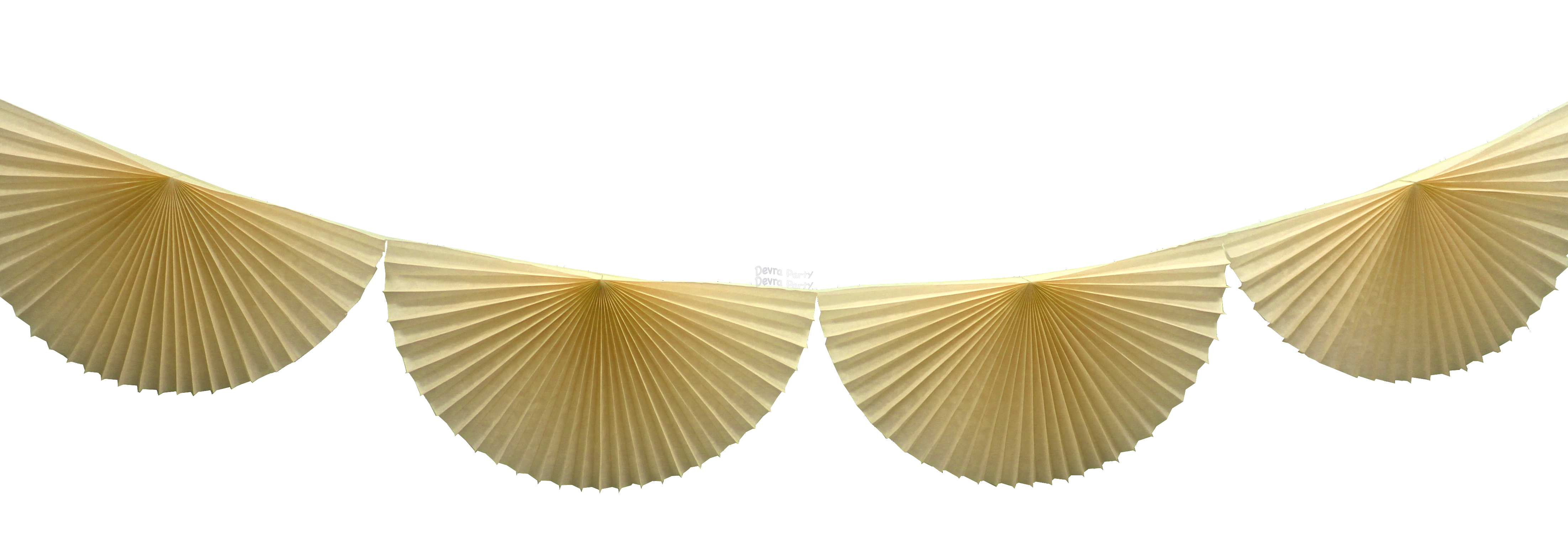 (image for) Classic and Vintage Ivory 10 Foot Bunting Fan Garland (12 pcs)