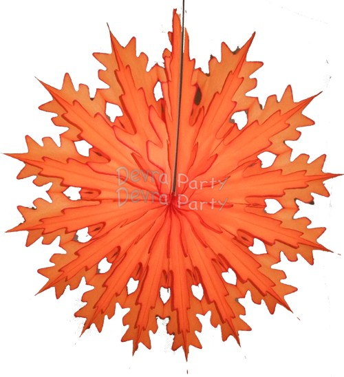 (image for) 19 Inch Tissue Paper Snowflake Orange (12 pcs)