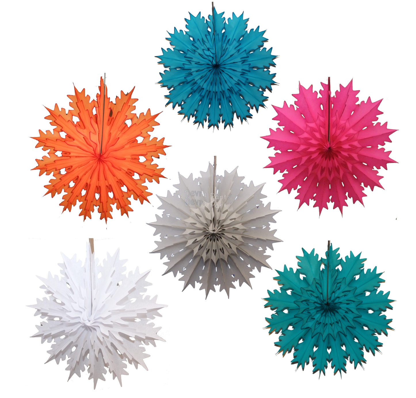 (image for) 19 Inch Hanging Snowflake Decoration (12 pcs)