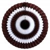 16 Inch Tissue Paper Striped Fan Brown and White (12 pcs)
