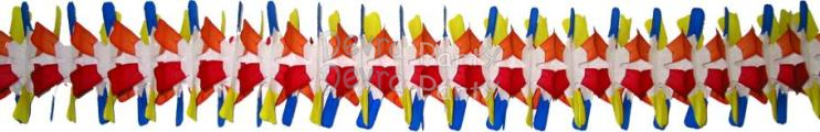 (image for) 12 Foot Tissue Paper Spider Garland (Back to School) (12 pcs)