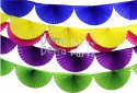 7 Foot Tissue Paper Bunting Fan Garland (12 Pieces) (NEW!) (image for) 7 Foot Tissue Paper Bunting Fan Garland (12 Pieces) (NEW!)