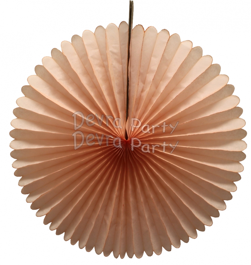 13 Inch Fan Decorations Peach - Vintage (12 PCS) - Click Image to Close
